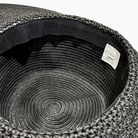 J.Crew Black Wide Brim Sun Hat - One Size - Picture 11 of 12